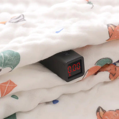 Fluffy Muslin Cotton Baby Blankets with Kids Print
