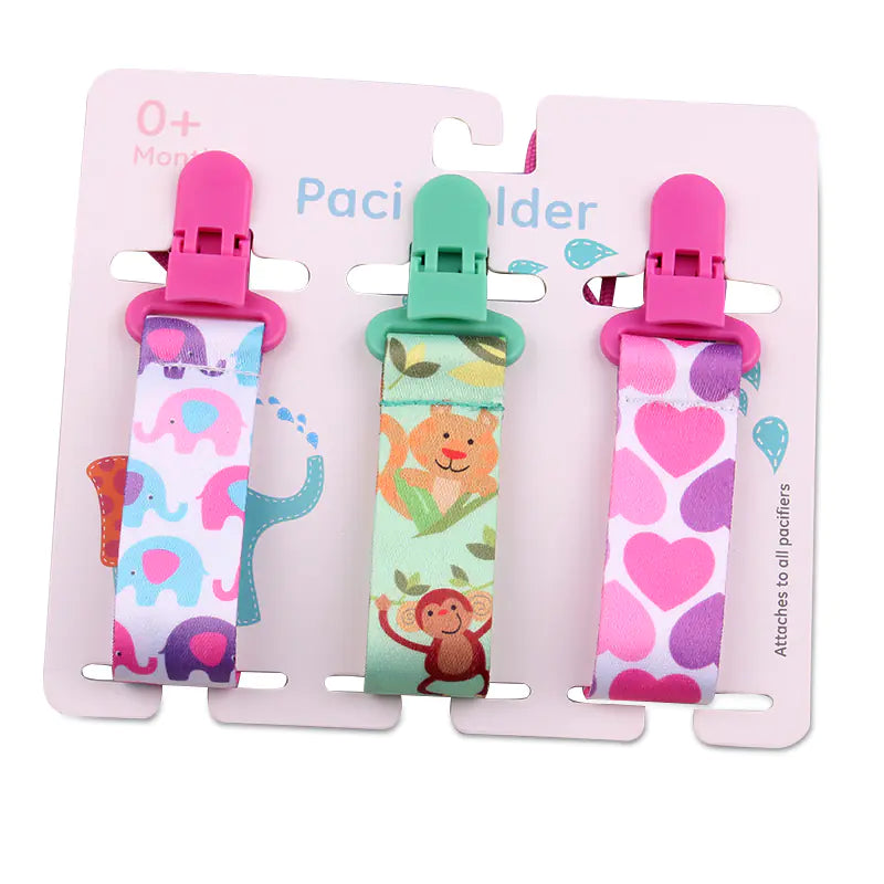Cartoon Pattern Baby Pacifier Teether Pack of Three