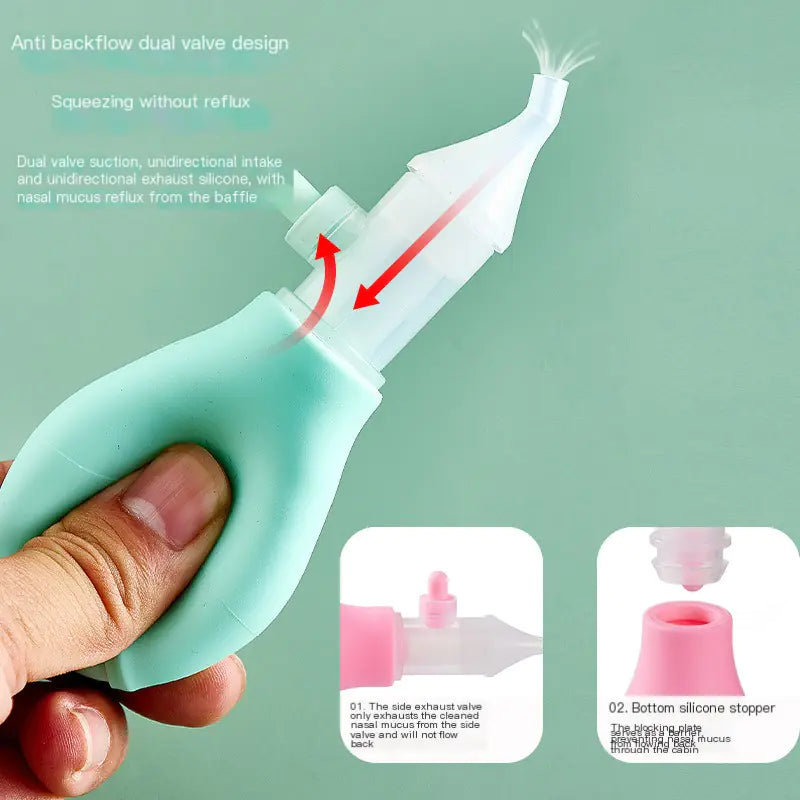 Nasal Aspirator for Infants 0-3 Months, Anti-Reflux Design