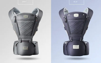 Baby Carrier with Bass Bear Hip Seat for Front Carry