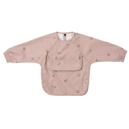 New Children Feeding Aprons Long Sleeve Baby Bib With Pocket Full Cover Kid Gown With Bag Waterproof Long-Sleeve Smock