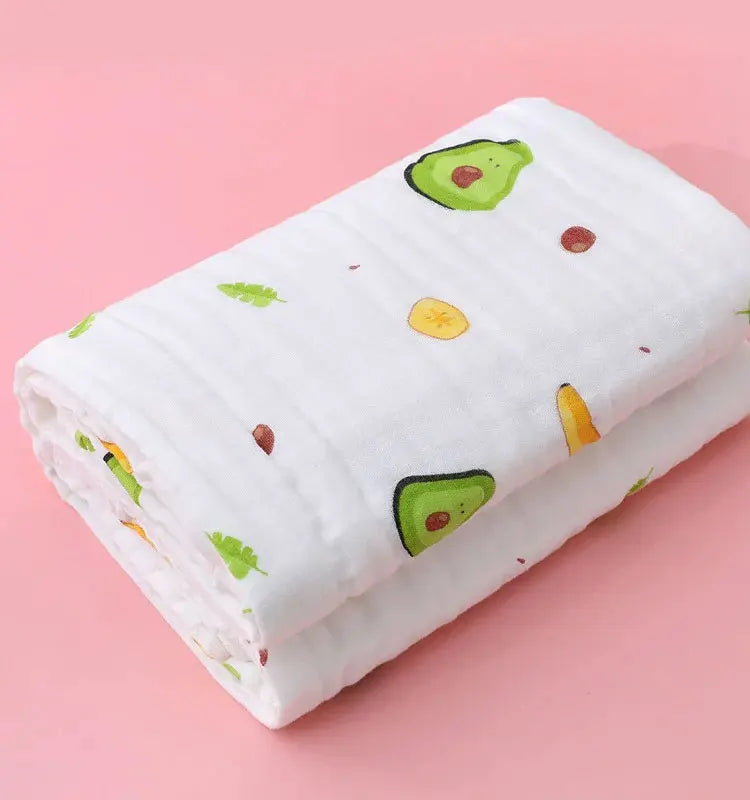 Baby Bath Towel Boy Girl Cotton Blanket For Newborn Bathrobe 4-Layer Gauze Washcloth Infant Swaddle