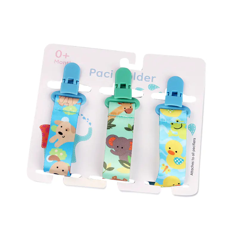 Cartoon Pattern Baby Pacifier Teether Pack of Three