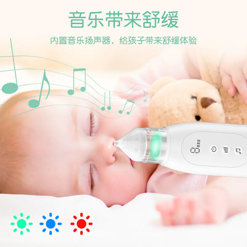 Electric Nasal Aspirator for Infants with Self-Cleaning